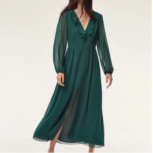 Aritzia Dresses | Aritzia Wilfred Mille Dress (Forest Green / Size 6) | Color: Green | Size: 6 | Michaelajose's Closet Aritzia Dresses | Aritzia Wilfred Mille Dress (Forest Green / Size 6) | Color: Green | Size: 6 | Michaelajose's Closet
